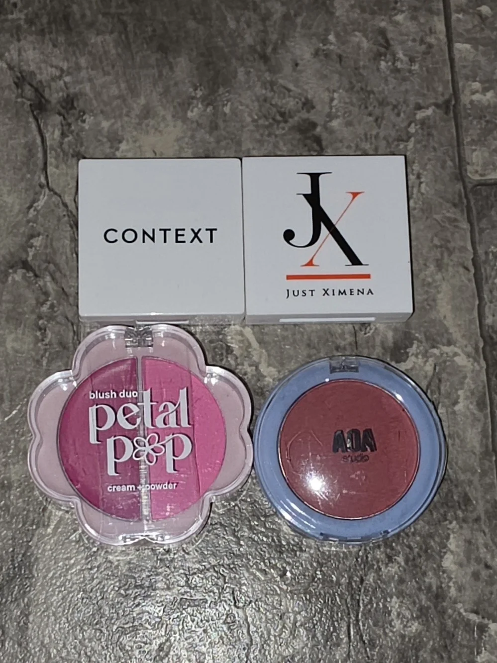 Context Bronzer, Just Ximena Highlighter, AOA Studio Blushes BNIB